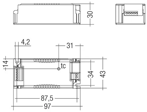 10W 150-400mA flexC SC EXC Constant Current LED Driver 28000704  Tridonic LC